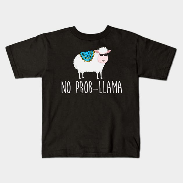 No Prob-llama Kids T-Shirt by Dojaja